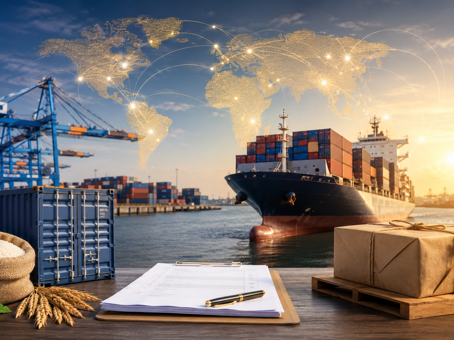Global agricultural export logistics support
