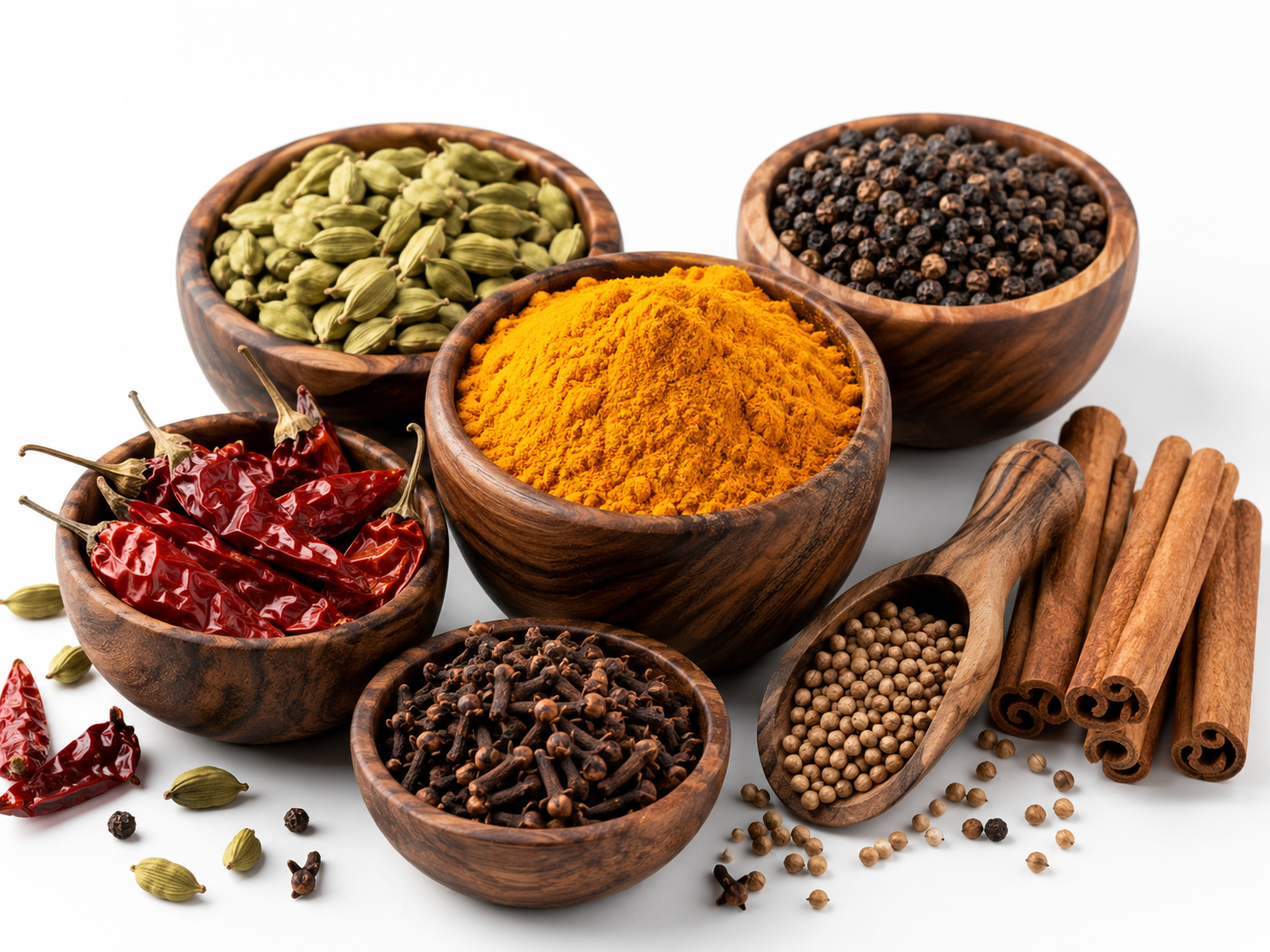 Authentic Indian spices assortment